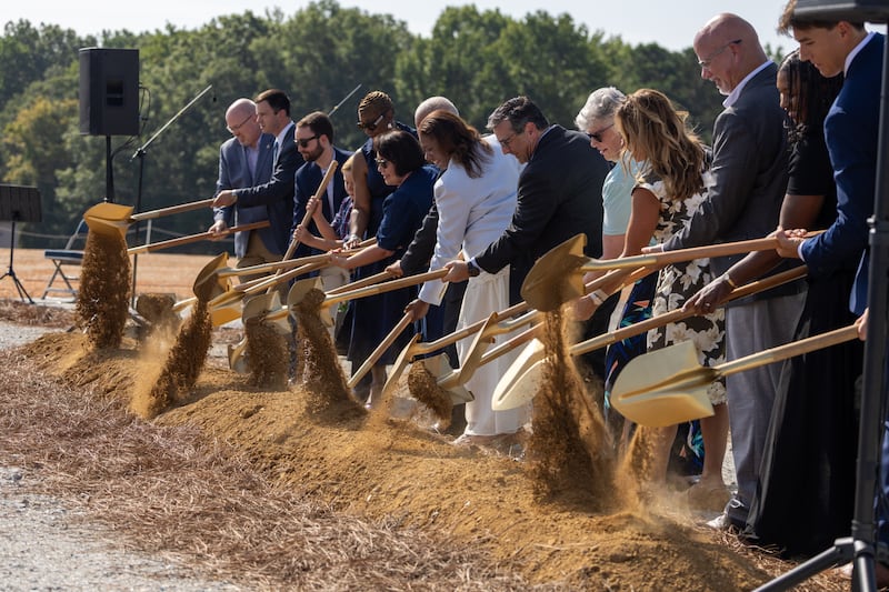 Local Latter-day Saints and community members break ground for the Huntsville Alabama Temple on Saturday, Aug. 15, 2026, in Madison, Alabama.