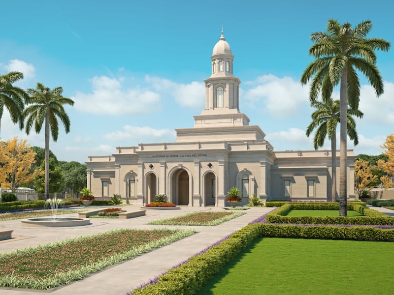 Uma ilustração do Templo de Manágua, Nicarágua.