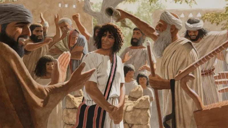 "O Profeta Samuel unge Davi para ser rei de Israel de Belém" é de Balage Balogh.
