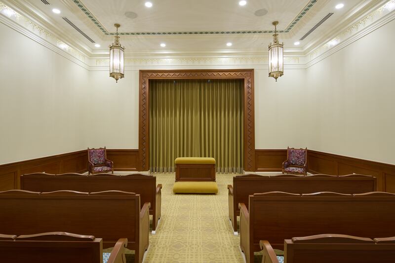 Uma sala de instruções do Templo de Bacolod Filipinas.