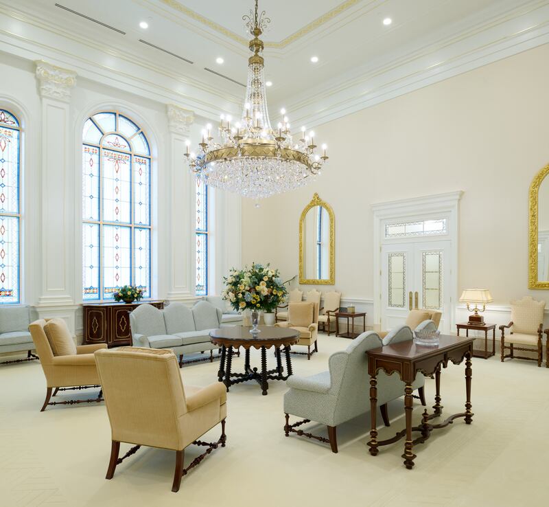 Celestial room of the San Pedro Sula Honduras Temple.