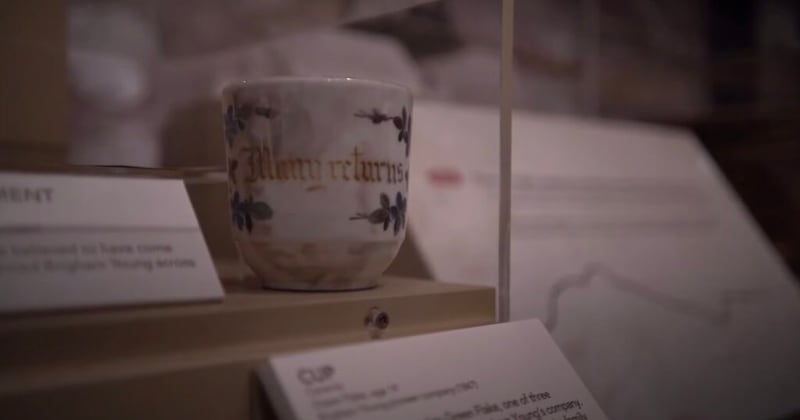 Esta xícara pertencia a Green Flake e faz parte da exposição Trilhas Mórmons: Caminhos pioneiros para Sião, no Museu de História da Igreja.