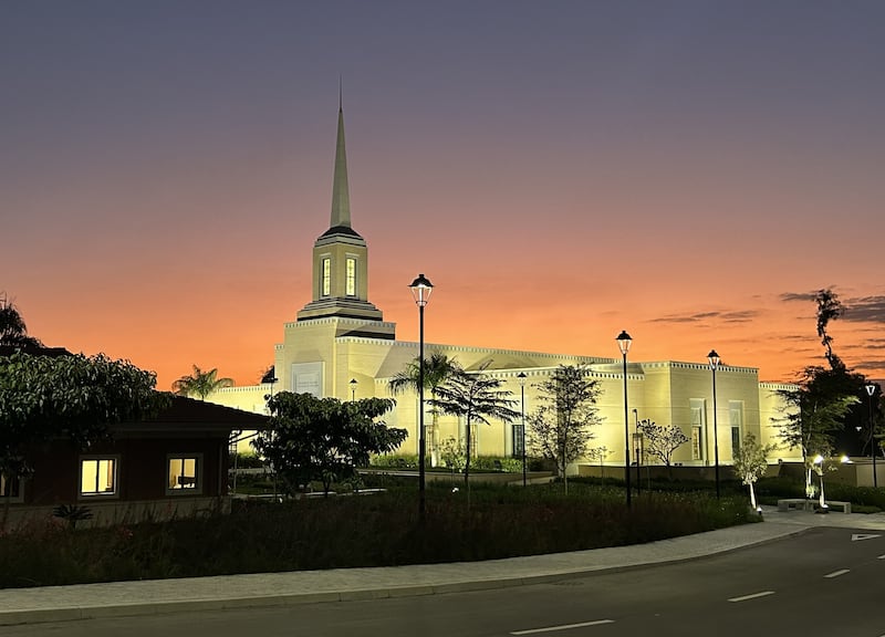 O Templo de Harare, Zimbábue, ao entardecer.