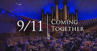 O Coro do Tabernáculo e a Orquestra da Praça do Templo apresentaram o concerto “9/11 Coming Together”, em 11 de setembro de 2021.