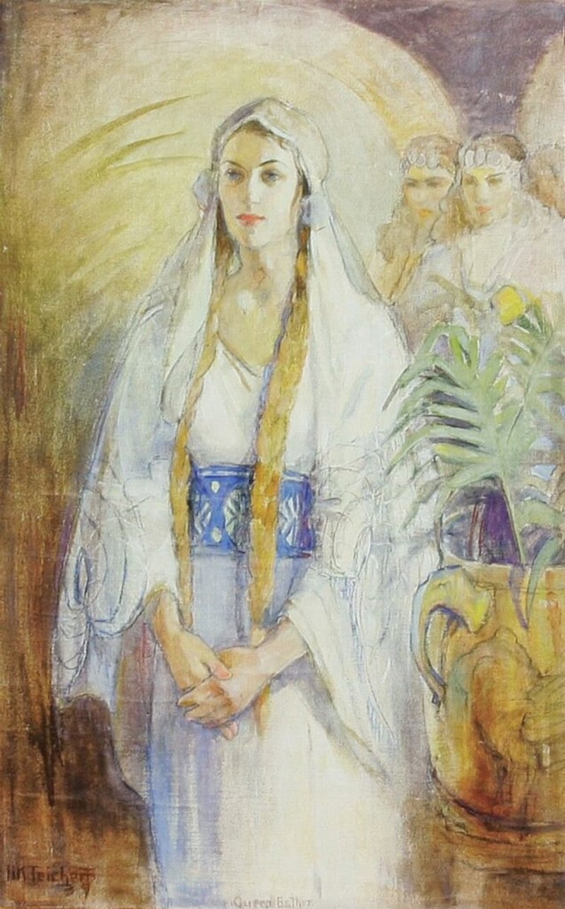 "Rainha Ester" é de autoria de Minerva Kohlhepp Teichert.