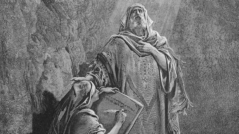 "Baruch Escreve as Profecias de Jeremias" é de Gustave Dore.