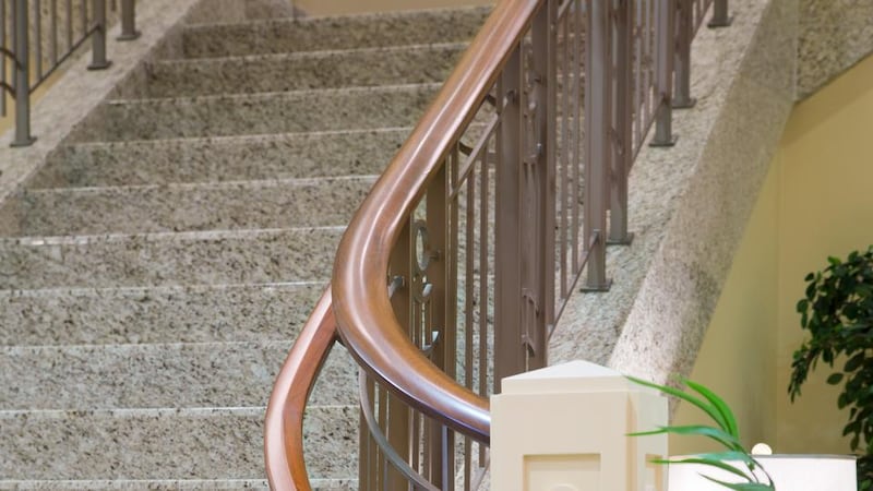 A staircase in the Manaus Brazil Temple.