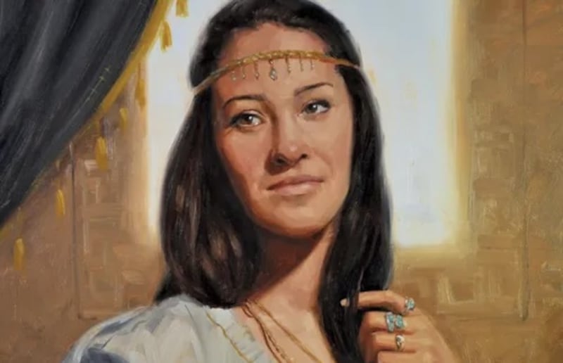Esta ilustração da mulher sunamita é de Michael Parker.