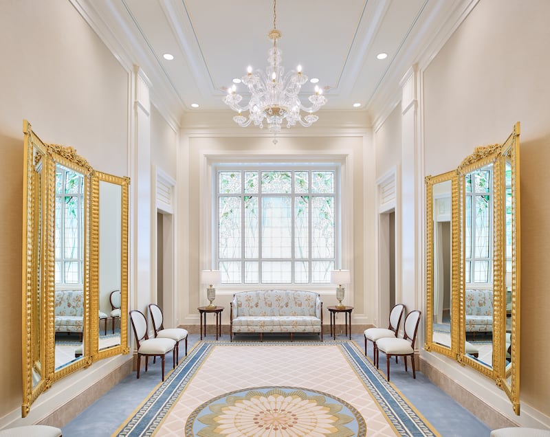 A sala das noivas do Templo de Lindon Utah.