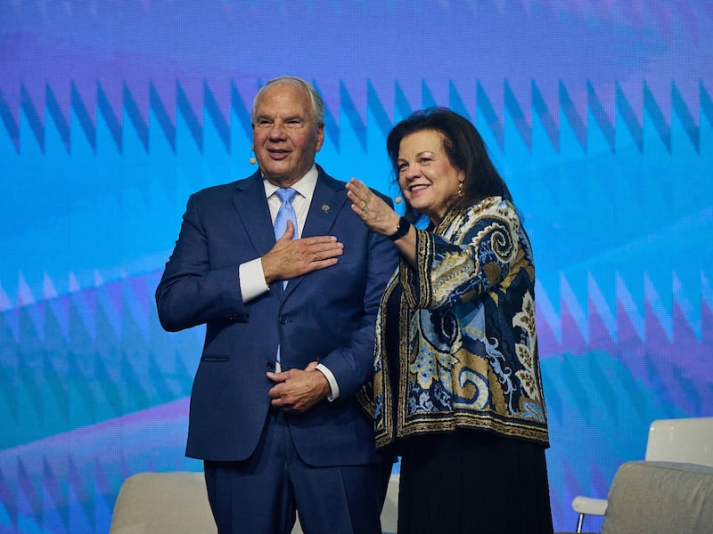 Elder Ronald A. Rasband of the Quorum of the Twelve Apostles and his wife, Sister Melanie Rasband, speak at the RootsTech 2026 Family Discovery Day.