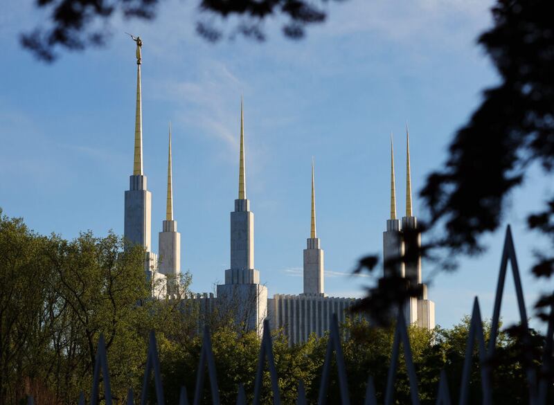 Templo de Washington D.C. em Kensington, Maryland, no domingo, 17 de abril de 2022.