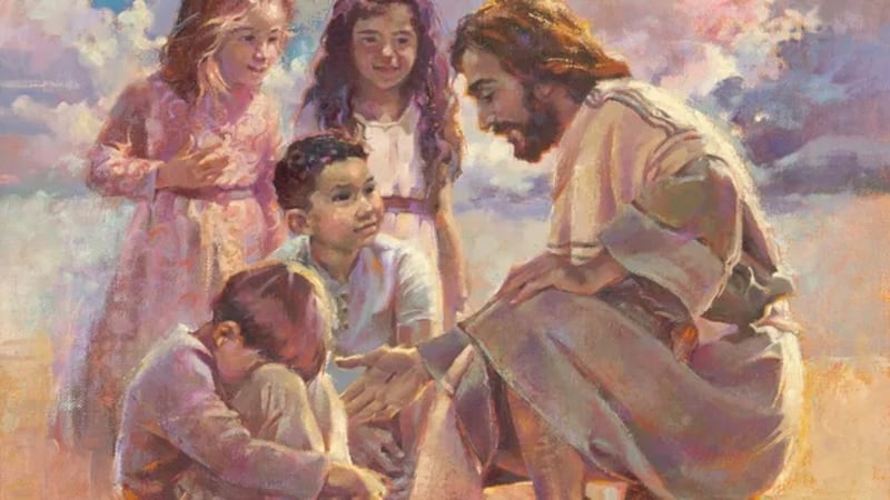 "Jesus com Crianças" é de autoria de Dilleen Marsh.