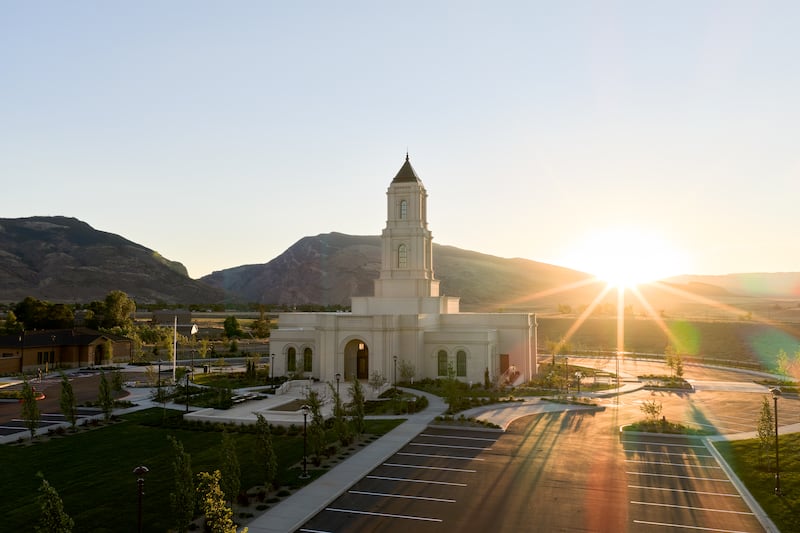 O Templo de Cody, Wyoming ao pôr do sol.
