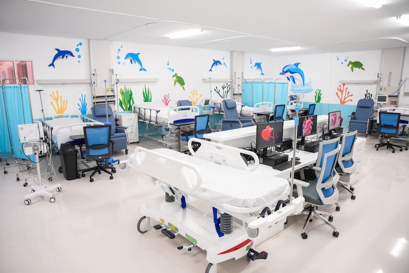 Equipamento médico recentemente doado por A Igreja de Jesus Cristo dos Santos dos Últimos Dias na unidade de terapia intensiva pediátrica do Hospital "La Mascota" em Manágua, Nicarágua, 4 de junho de 2026.